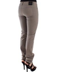 Thumbnail for Taupe Beige Slim Jeans Denim Pants Skinny