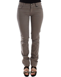 Thumbnail for Taupe Beige Slim Jeans Denim Pants Skinny