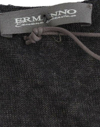 Thumbnail for Black Wool Blend Stretch Long Sleeve Sweater