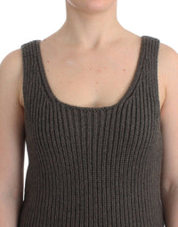 Thumbnail for Gray Knit Top Knitted Sweater Merino Wool
