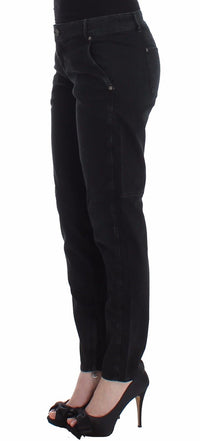 Thumbnail for Sleek Black Slim Leg Designer Jeans