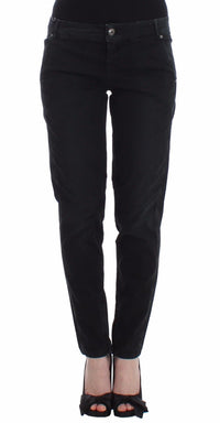Thumbnail for Sleek Black Slim Leg Designer Jeans