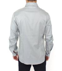 Thumbnail for Elegance Unleashed Gray Casual Button-Front Shirt