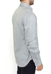 Thumbnail for Elegance Unleashed Gray Casual Button-Front Shirt