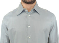 Thumbnail for Elegance Unleashed Gray Casual Button-Front Shirt