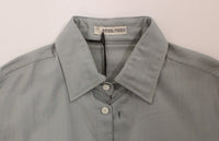 Thumbnail for Elegance Unleashed Gray Casual Button-Front Shirt