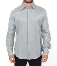 Thumbnail for Elegance Unleashed Gray Casual Button-Front Shirt