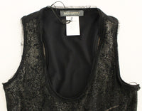 Thumbnail for Black Nylon Lace Detail Mini Dress