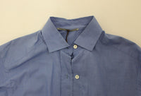 Thumbnail for Dapper Blue Cotton Dress Shirt for Men