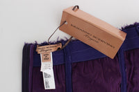 Thumbnail for Purple Lace Silk Blend Bustier Corset
