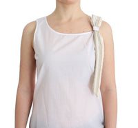 Thumbnail for Elegant White Bow-Detailed Sleeveless Top