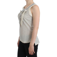 Thumbnail for Chic Striped Cotton-Silk Bow Top