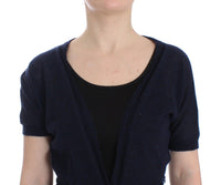 Thumbnail for Knit Blue Wool Sweater Cardigan