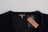 Thumbnail for Knit Blue Wool Sweater Cardigan