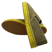 Thumbnail for Men's Tan Suede Woven Slip On Shoe