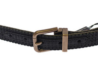 Thumbnail for Elegant Blue Leather-Cotton Blend Men's Belt