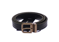 Thumbnail for Elegant Blue Leather-Cotton Blend Men's Belt