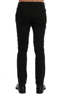 Thumbnail for Chic Black Slim Fit Cotton Stretch Pants