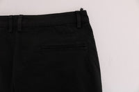 Thumbnail for Chic Black Slim Fit Cotton Stretch Pants