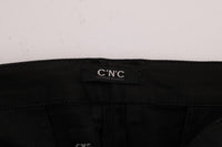 Thumbnail for Chic Black Slim Fit Cotton Stretch Pants