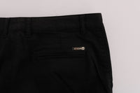 Thumbnail for Elegant Slim Fit Black Cotton Trousers