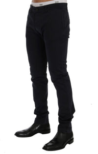 Thumbnail for Blue Cotton Stretch Chinos Pants
