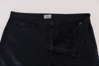 Thumbnail for Sleek Blue Cotton Stretch Pants for Men