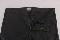 Thumbnail for Elegant Slim-Fit Gray Cotton Trousers