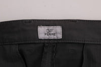Thumbnail for Elegant Slim-Fit Gray Cotton Trousers