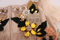 Thumbnail for Elegant Floral Embroidered Silk Maxi Dress