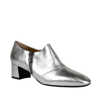 Thumbnail for Bottega Veneta Women's Metallic Silver Leather Ankle Booties