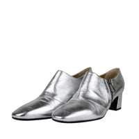 Thumbnail for Bottega Veneta Women's Metallic Silver Leather Ankle Booties