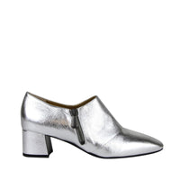 Thumbnail for Bottega Veneta Women's Metallic Silver Leather Ankle Booties