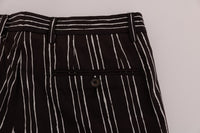 Thumbnail for Bordeaux Striped Cotton Knee High Shorts