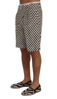 Thumbnail for Striped Hemp Casual Shorts