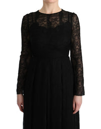 Thumbnail for Elegant Black Sheath Long Sleeve Dress