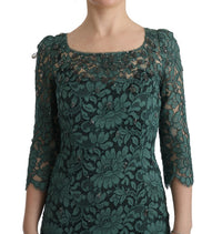 Thumbnail for Elegant Green Crystal Embellished Sheath Dress