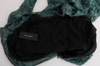 Thumbnail for Elegant Green Crystal Embellished Sheath Dress