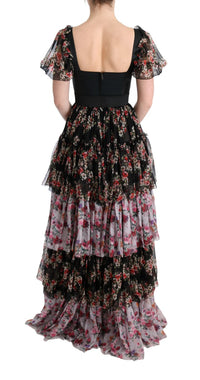 Thumbnail for Elegant Floral Shift Dress in Multicolor Silk Blend