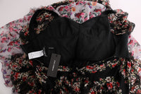 Thumbnail for Elegant Floral Shift Dress in Multicolor Silk Blend