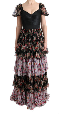 Thumbnail for Elegant Floral Shift Dress in Multicolor Silk Blend
