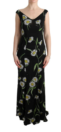 Thumbnail for Sunflower Print Full Length Sheath Dress