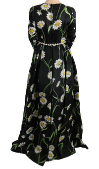Thumbnail for Elegant Sunflower Maxi Gown with Crystals