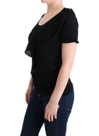 Thumbnail for Elegant Black Lana Wool Top