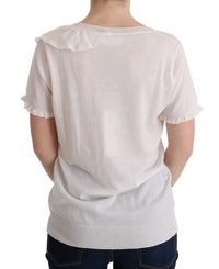 Thumbnail for Elegant White Lana Wool Top