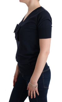 Thumbnail for Elegant Blue Wool Top - Chic Everyday Elegance
