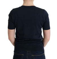 Thumbnail for Elegant Blue Wool Top - Chic Everyday Elegance
