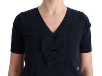 Thumbnail for Elegant Blue Wool Top - Chic Everyday Elegance