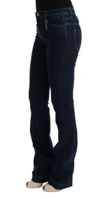 Thumbnail for Chic Flared Cotton Jeans in Blue
