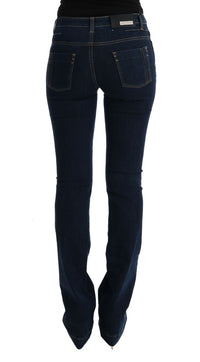 Thumbnail for Chic Flared Cotton Jeans in Blue